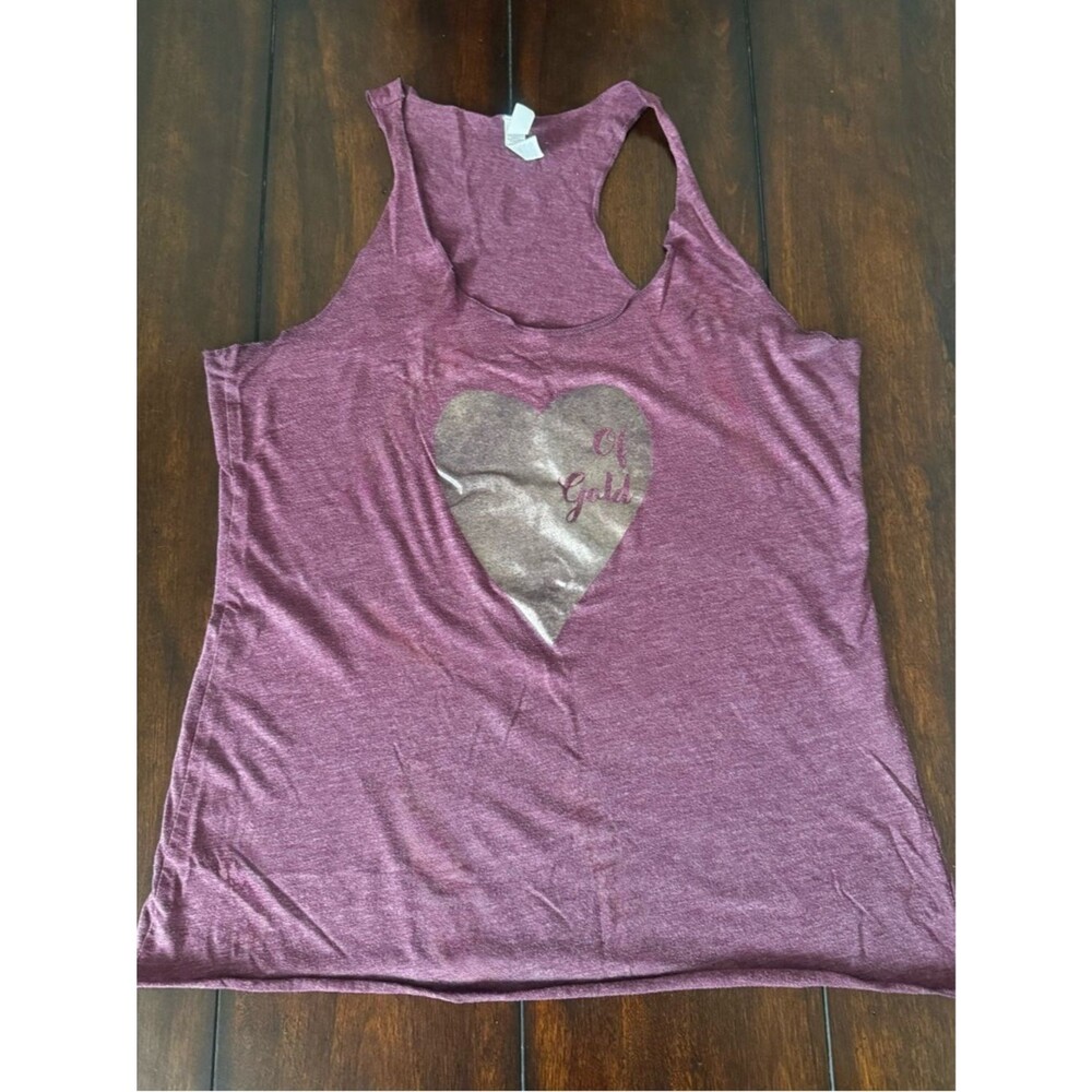Women's Racerback Tank Top Coeur Heart of Gold Large